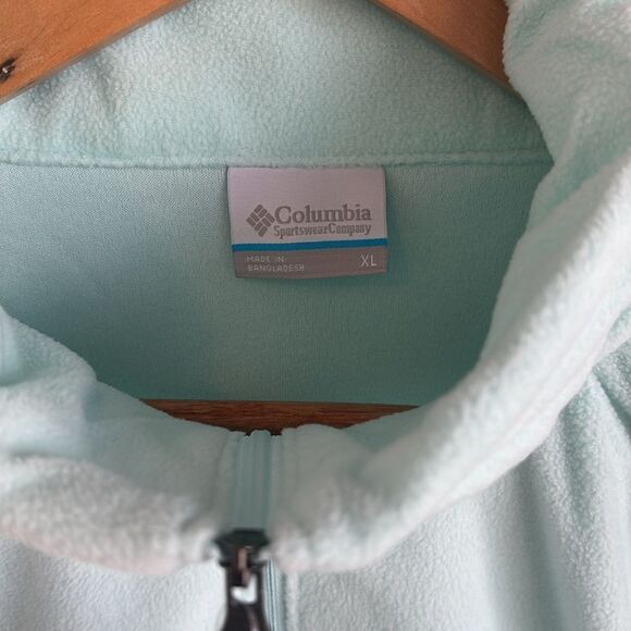 Columbia Ladies Glacial IV Half Zip Fleece Jacket Womens XL Light Blue - Picture 7 of 11